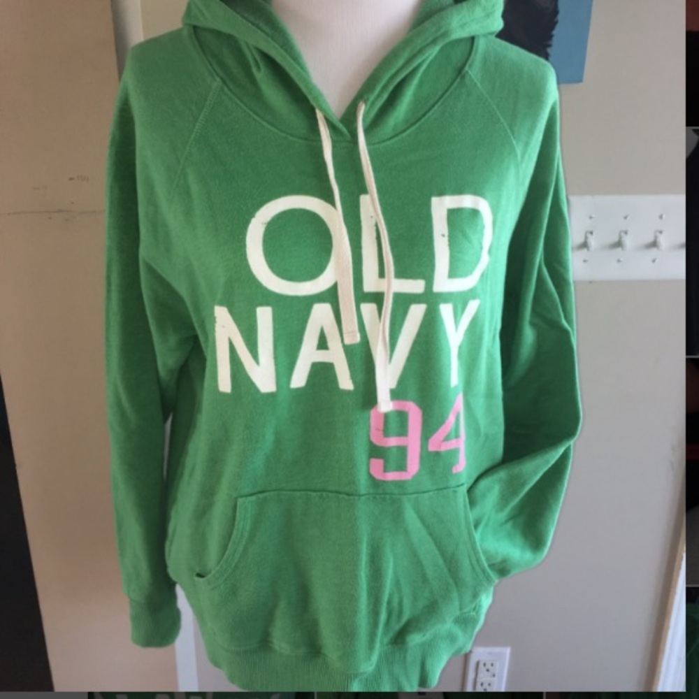 Old Navy Green Logo Hoodie XL